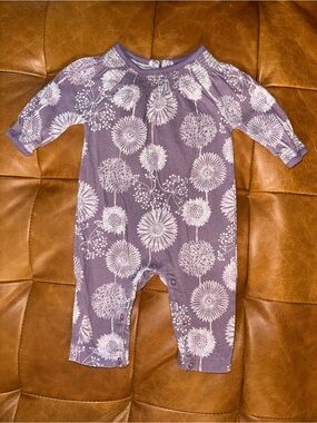 Tea Collection Purple Floral Footed One-Piece